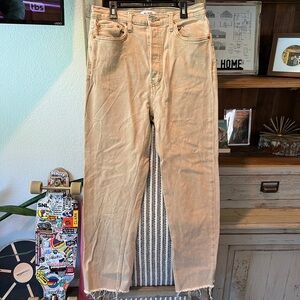 Revolve Re/Done women’s 70s ultra high rise stove pipe raw hem jeans size 29